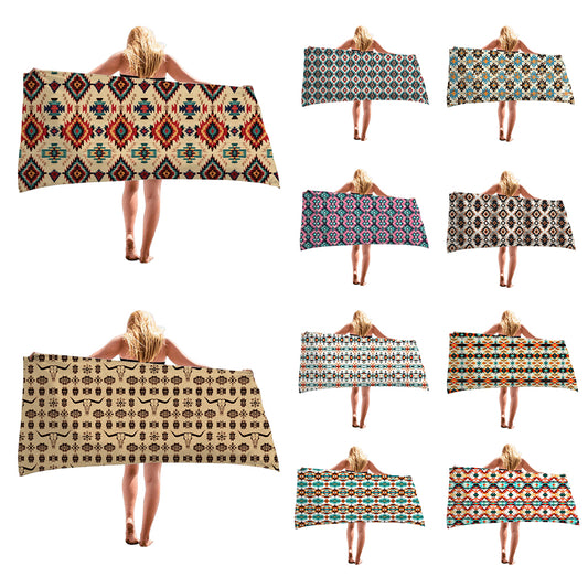 Western Style Aztec Series Beach Towel  (MOQ:1pcs per design)