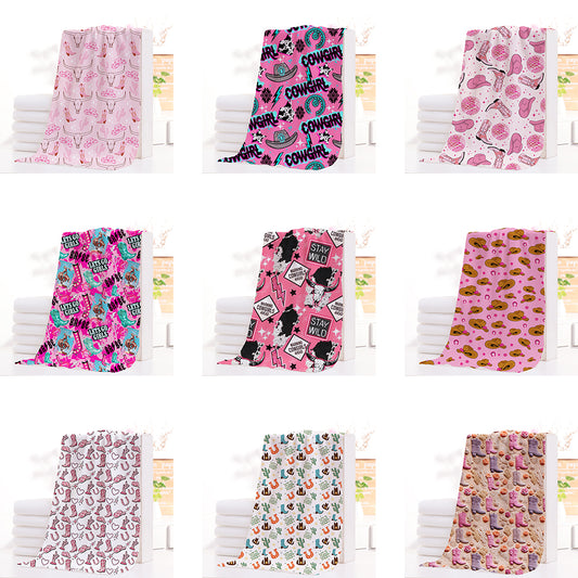 Western Style Cowgirl Series Bathroom Towels  (MOQ:1pc per design)