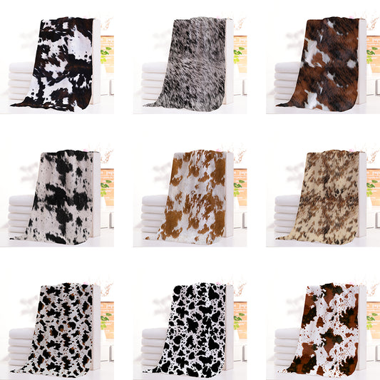 Western Style Cowhide Series Bathroom Towels (MOQ:1pc per design)