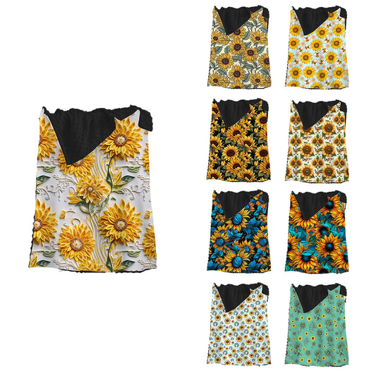 Western Style Sunflower Series Baby Minky Blanket (MOQ:1pc per design)