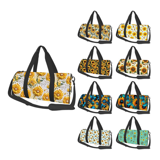 Western Style Sunflower Series Sport Travel Bag (MOQ: 1pc per design)